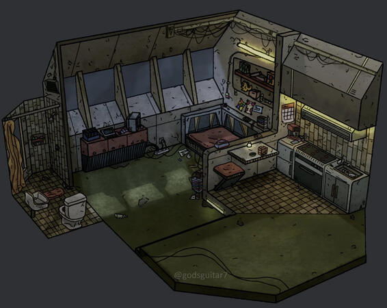 Rundown Apartment - Concept Art