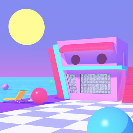 Beachside Condo - 3D Art